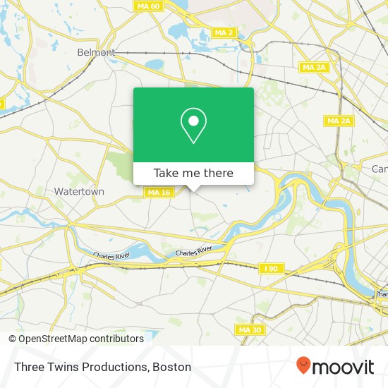 Three Twins Productions, 14 Calvin Rd map