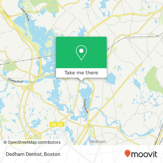 Mapa de Dedham Dentist, 110 Bridge St