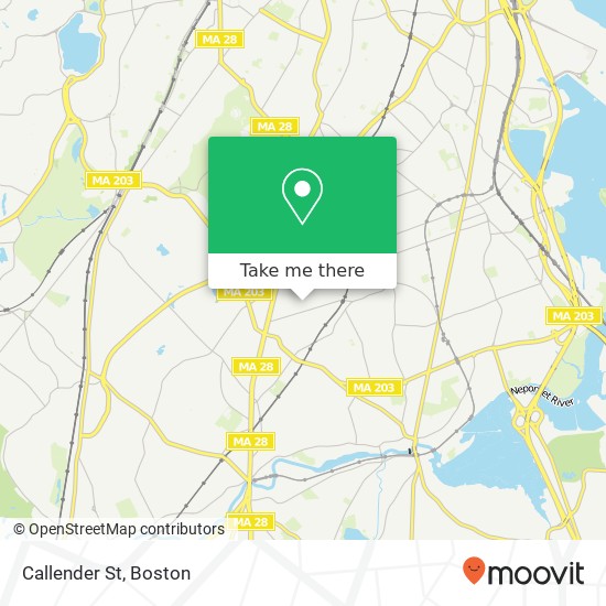 Mapa de Callender St, Dorchester Center, MA 02124