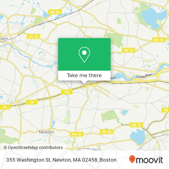 355 Washington St, Newton, MA 02458 map