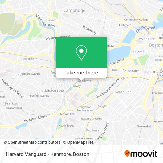 Mapa de Harvard Vanguard - Kenmore