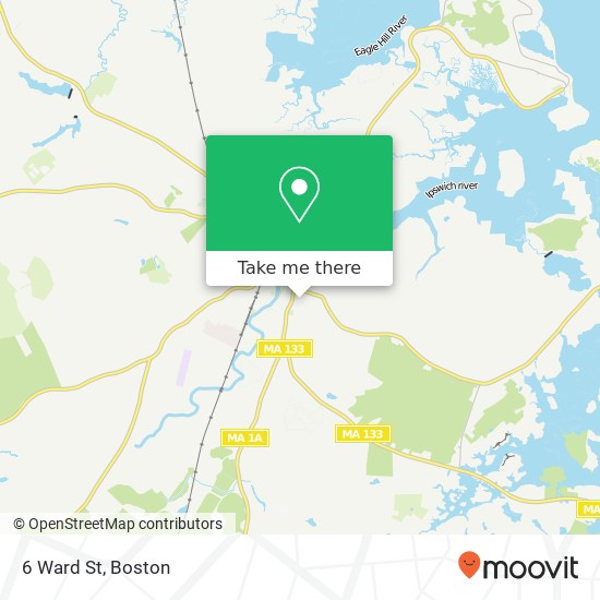 Mapa de 6 Ward St, Ipswich, MA 01938