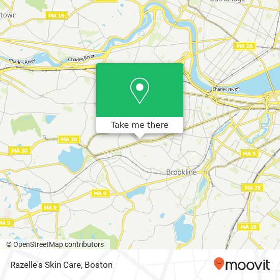 Razelle's Skin Care, 1620 Beacon St map