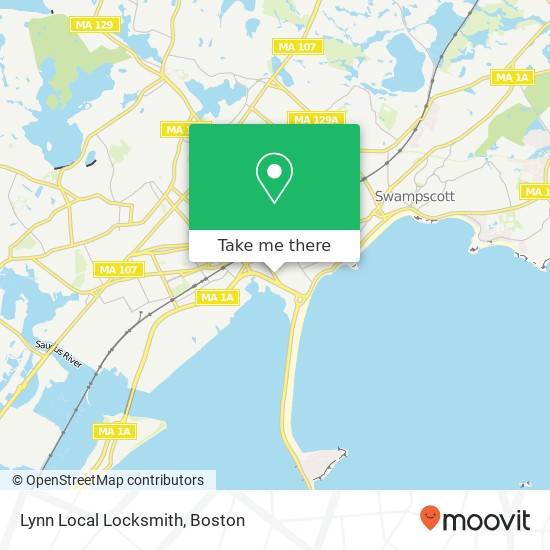 Mapa de Lynn Local Locksmith, 826 Washington St