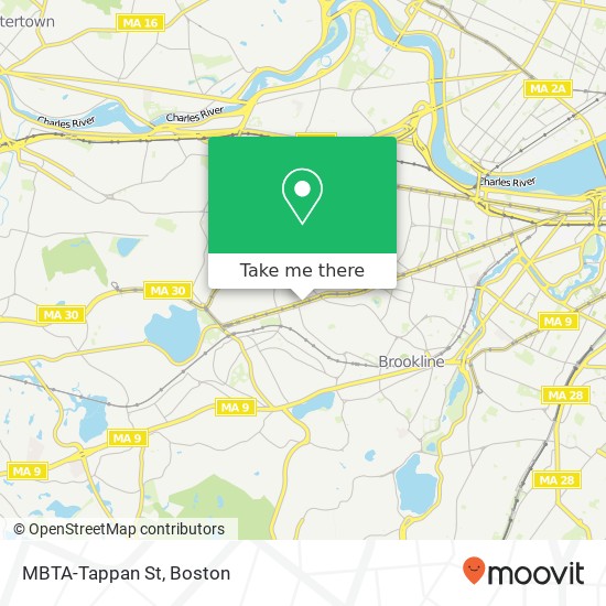 Mapa de MBTA-Tappan St