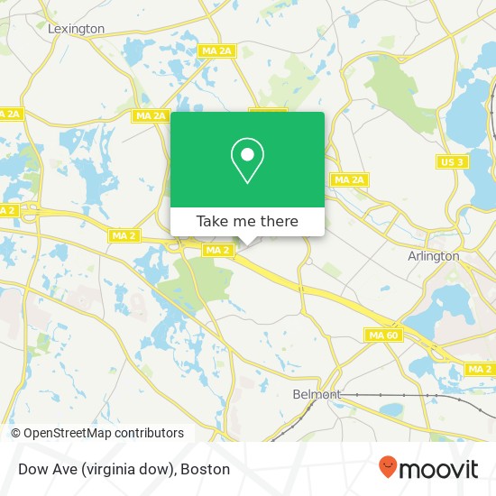 Dow Ave (virginia dow), Arlington, MA 02476 map