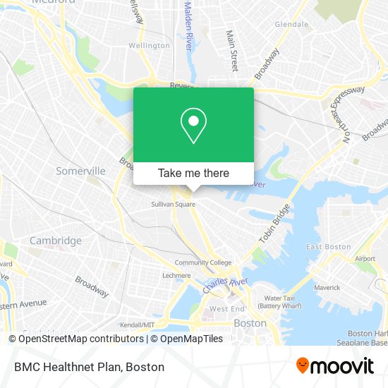 Mapa de BMC Healthnet Plan