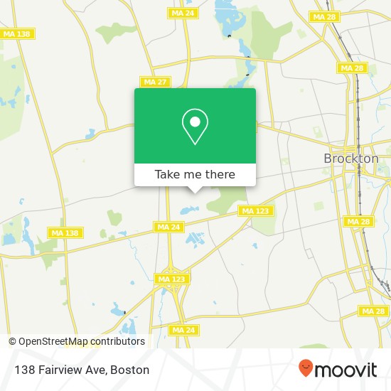 Mapa de 138 Fairview Ave, Brockton, MA 02301