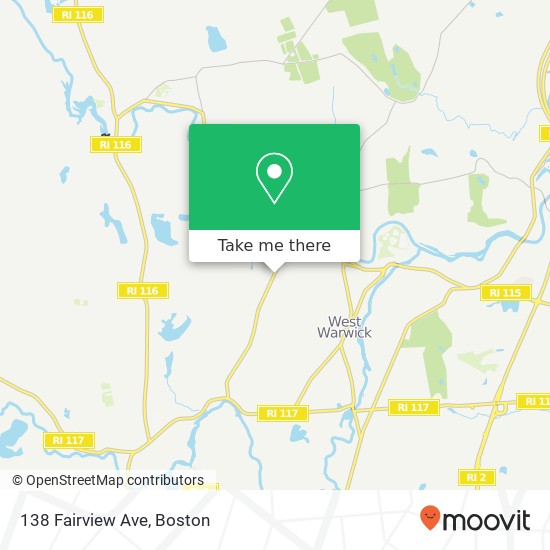 Mapa de 138 Fairview Ave, Coventry, RI 02816