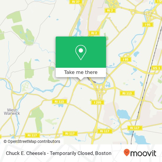 Chuck E. Cheese's - Temporarily Closed map
