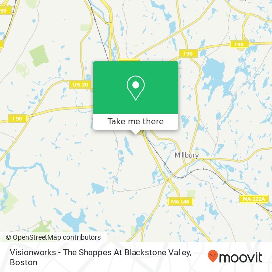 Visionworks - The Shoppes At Blackstone Valley map