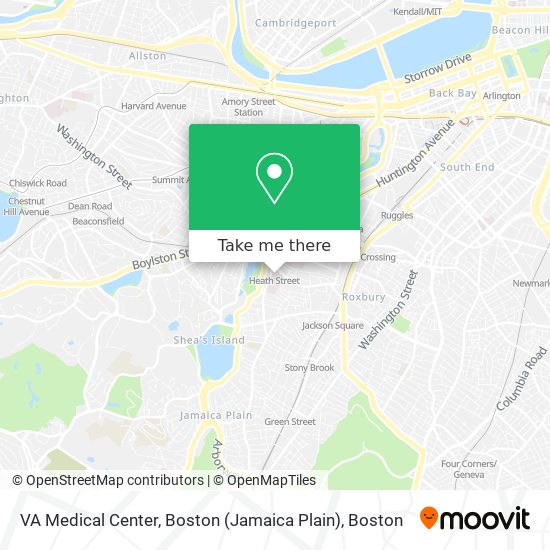 Mapa de VA Medical Center, Boston (Jamaica Plain)