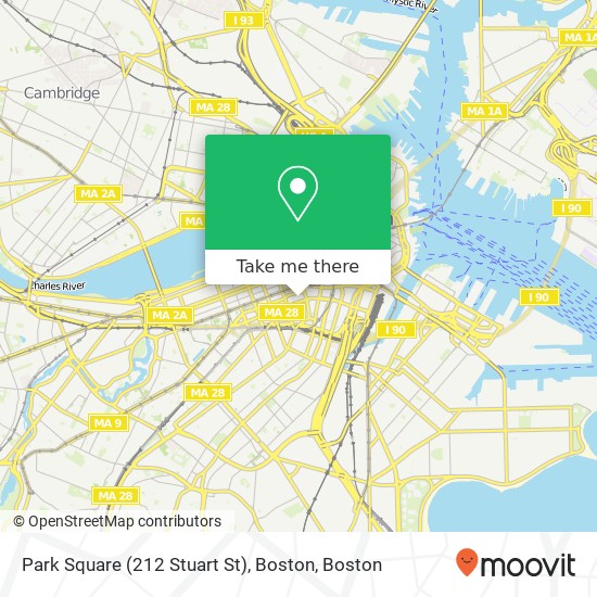 Park Square (212 Stuart St), Boston map