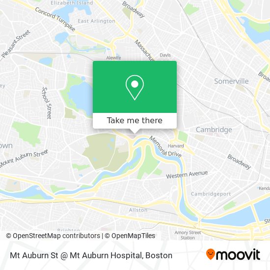 Mt Auburn St @ Mt Auburn Hospital map
