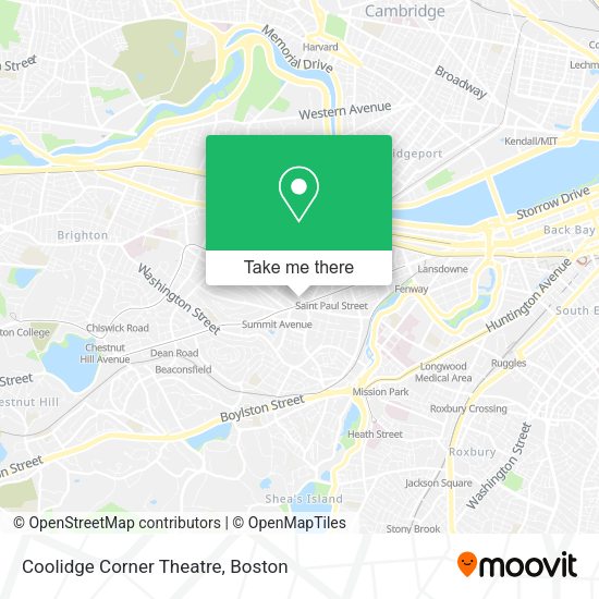 Coolidge Corner Theatre map