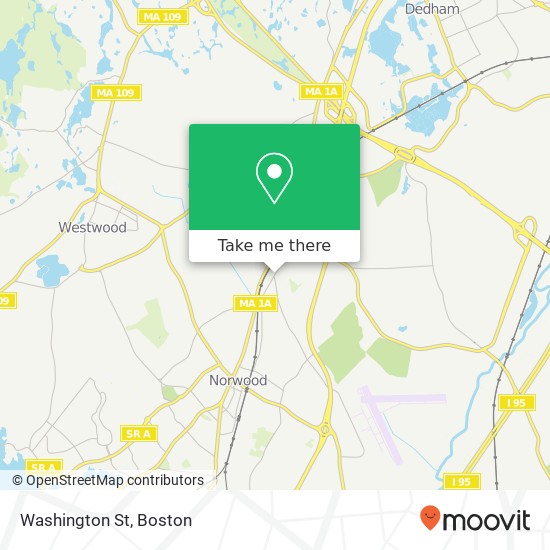 Mapa de Washington St, Norwood, MA 02062