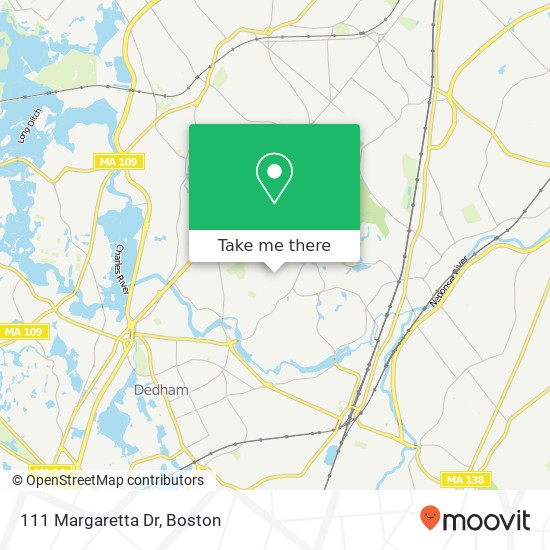 Mapa de 111 Margaretta Dr, Hyde Park (Hyde), MA 02136