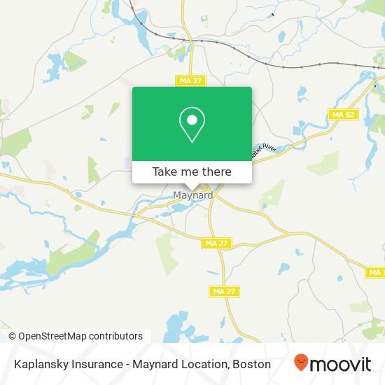 Kaplansky Insurance - Maynard Location, 14 Nason St map