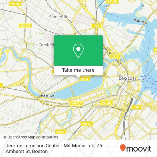 Jerome Lemelson Center - Mit Media Lab, 75 Amherst St map