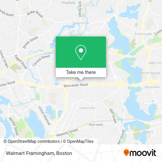 Walmart Framingham map