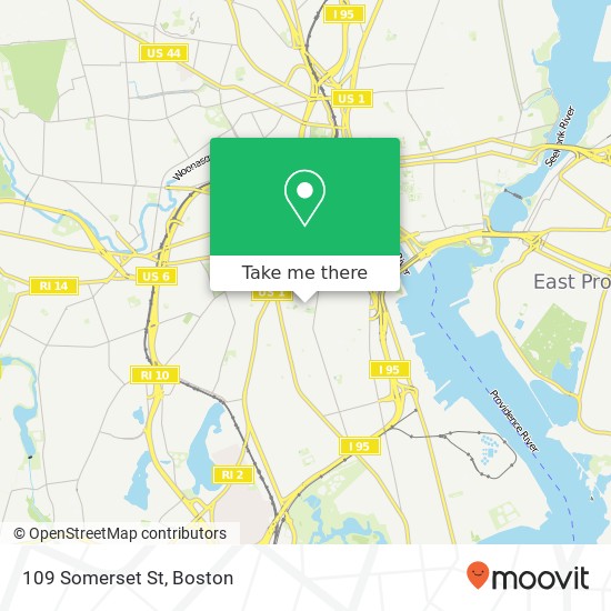 Mapa de 109 Somerset St, Providence, RI 02907