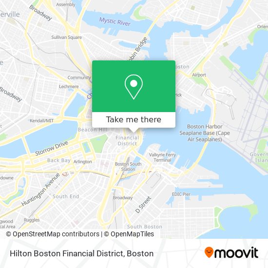 Mapa de Hilton Boston Financial District