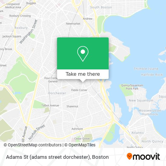 Adams St (adams street dorchester) map