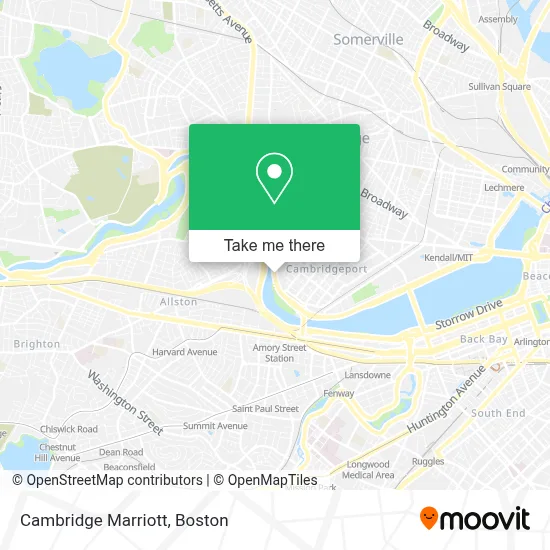 Cambridge Marriott map