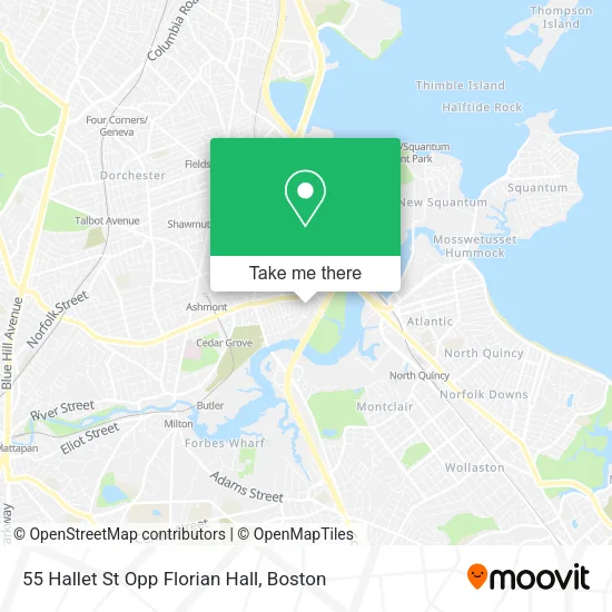 55 Hallet St Opp Florian Hall map