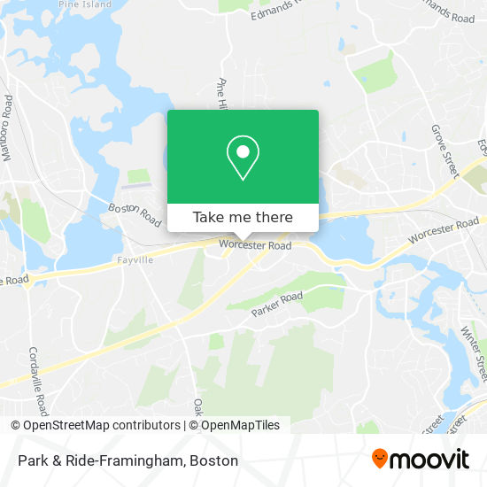 Mapa de Park & Ride-Framingham