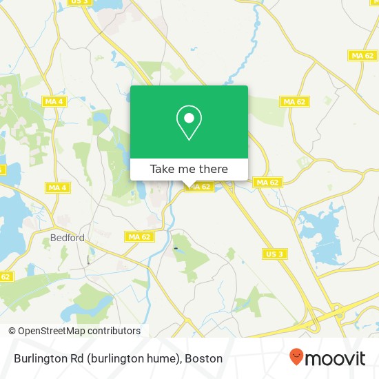 Mapa de Burlington Rd (burlington hume), Bedford, MA 01730