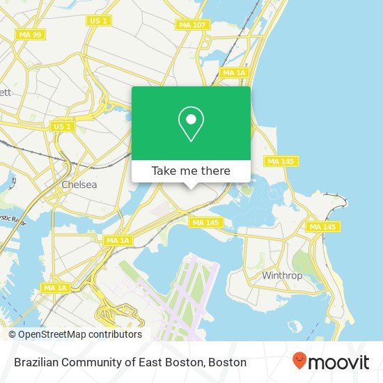 Brazilian Community of East Boston, 111 Orient Ave map