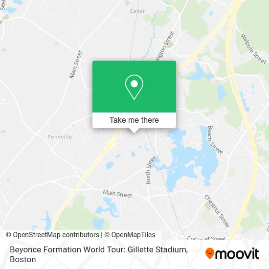 Beyonce Formation World Tour: Gillette Stadium map