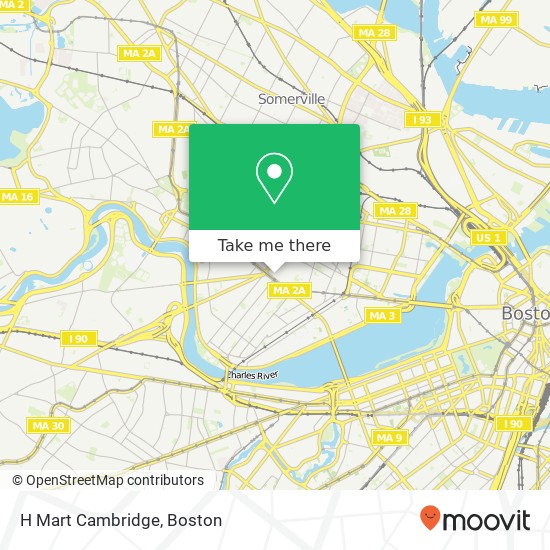 H Mart Cambridge, 581 Massachusetts Avenue map