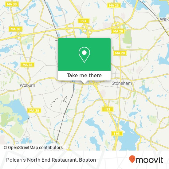 Polcari's North End Restaurant, 309 Montvale Ave map