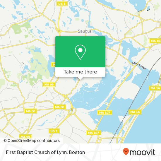 Mapa de First Baptist Church of Lynn, 7 Park St