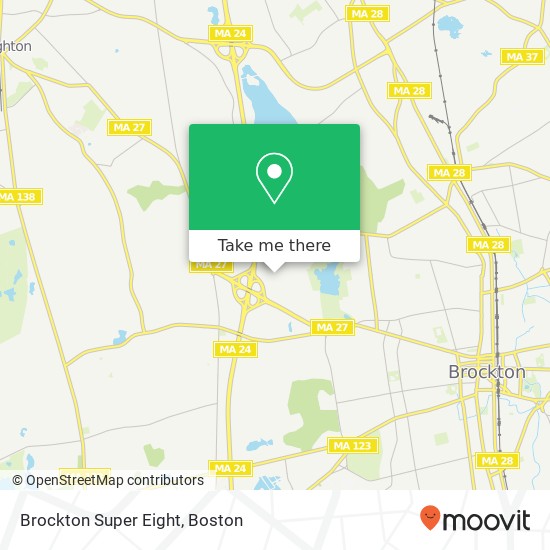 Mapa de Brockton Super Eight