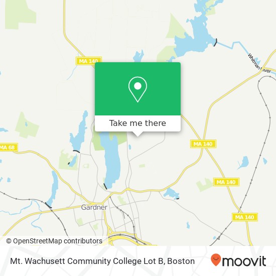 Mt. Wachusett Community College Lot B map