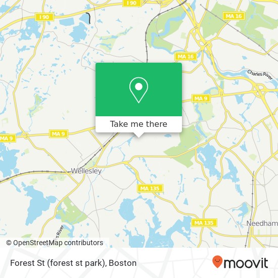 Mapa de Forest St (forest st park), Wellesley Hills, MA 02481