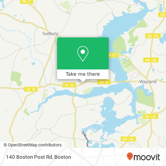 Mapa de 140 Boston Post Rd, Sudbury, MA 01776