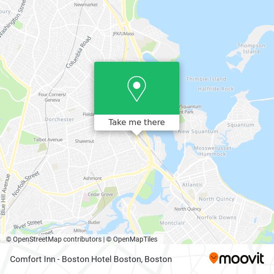 Mapa de Comfort Inn - Boston Hotel Boston