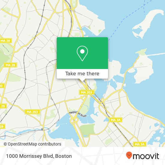 1000 Morrissey Blvd, Dorchester (Boston), MA 02122 map