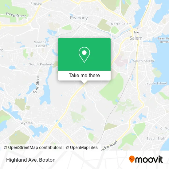 Highland Ave map