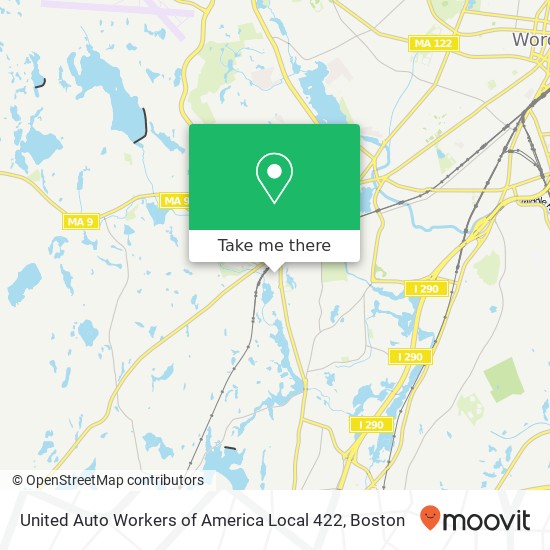 Mapa de United Auto Workers of America Local 422, 70 James St