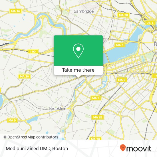 Mediouni Zined DMD, 1051 Beacon St map