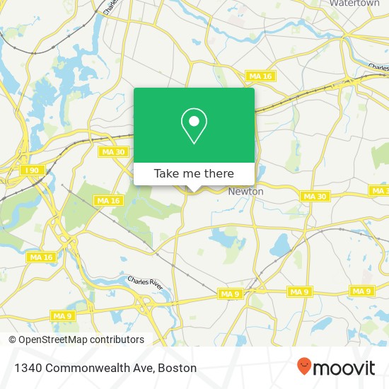 1340 Commonwealth Ave, West Newton, MA 02465 map