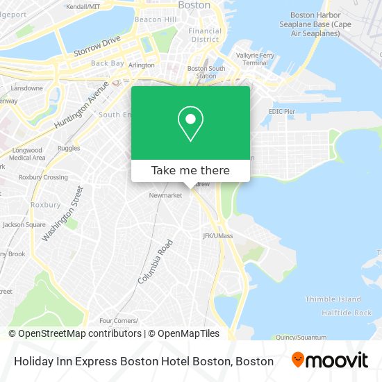 Mapa de Holiday Inn Express Boston Hotel Boston