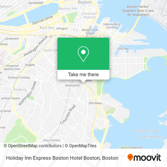 Holiday Inn Express Boston Hotel Boston map