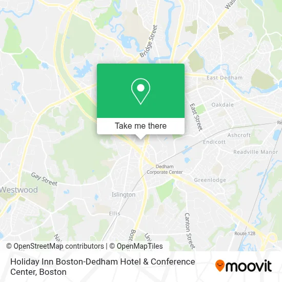 Holiday Inn Boston-Dedham Hotel & Conference Center map