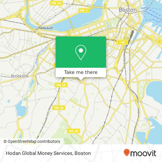 Mapa de Hodan Global Money Services, 43 Roxbury St